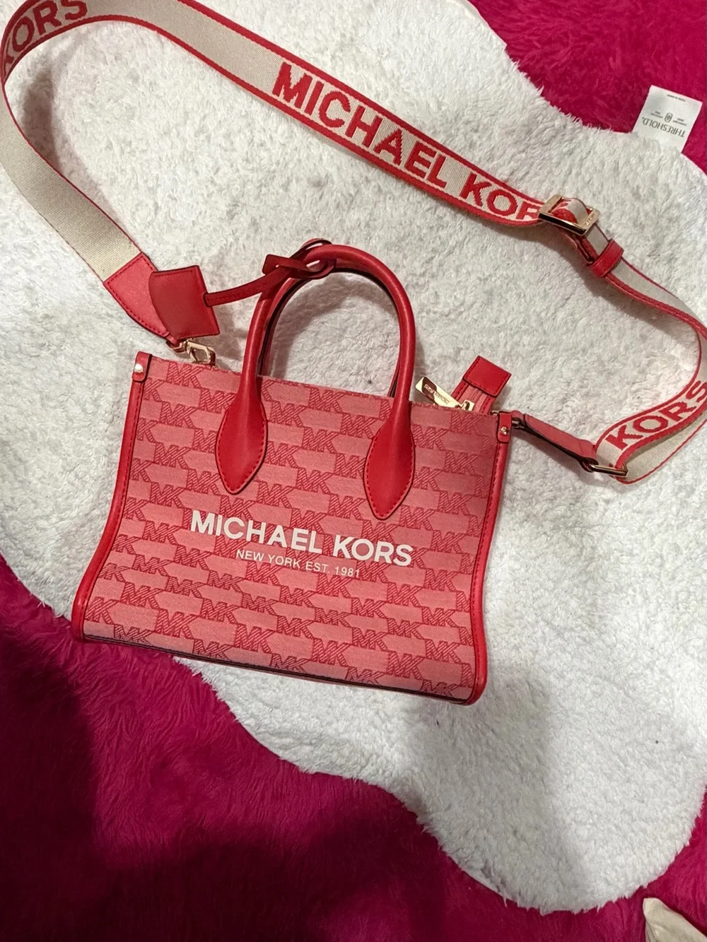 Michael Kors Red Mini Top-Handle Crossbody